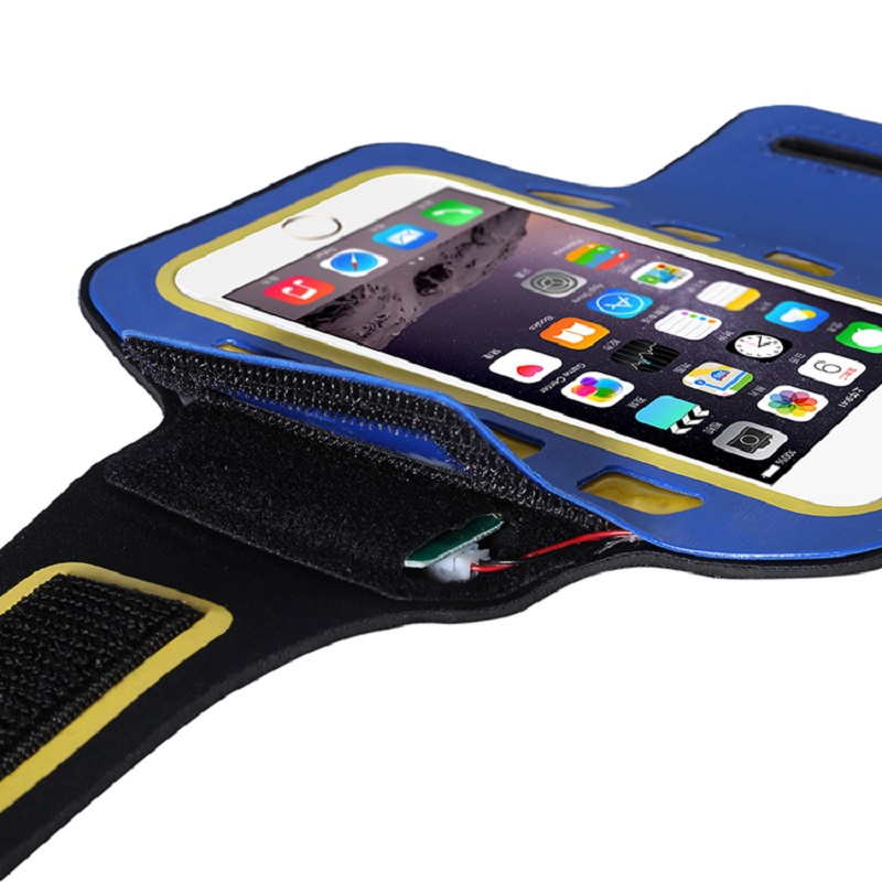 Kostenlose Probe kann angepasste Laufsport-LED-Light Black Armband-Telefon-Handytasche